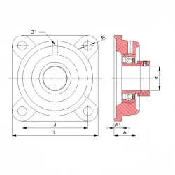 PALIER DE ROULEAU 40MM POUR POTTINGER