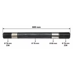 Arbre superieur de relevage pour john deere - r126709