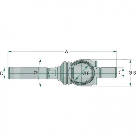ROTULE AXIALE DE DIRECTION FORD