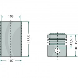 KOMPLETTES KOLBENHEMD-KIT FIAT IVECO 8035.04 - 8045.04 - 8055.04 - 8065.04