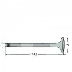 VALVOLA DI ASPIRAZIONE FORDSON DEXTA - SUPER DEXTA