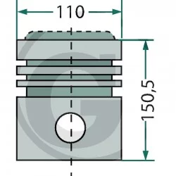 PISTÃO HANOMAG DIAM 110 MM