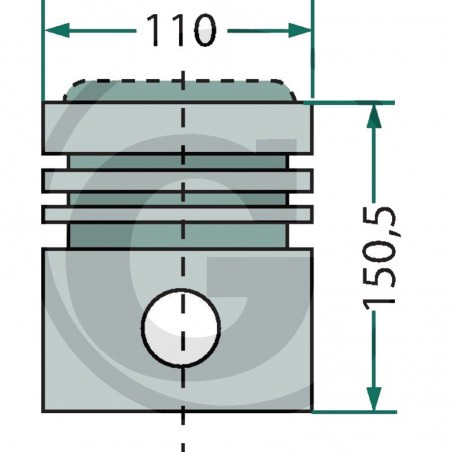 PISTON HANOMAG DIAM 110 MM