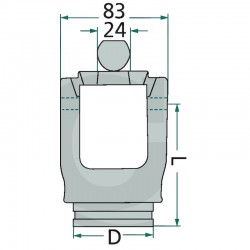 JAW FOR 80° WIDE ANGLE TUBE