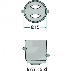 LÂMPADA ESFÉRICA 12V / 21/5W