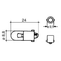 BOMBILLA ESFÉRICA 12V/2W (UNIR)