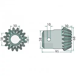 PIGNON POUR FANEUSE STOLL-JF - 0624730
