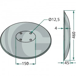 BOMBLE DISC 460 X 4 MM 4 HOLES