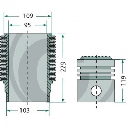 PORSCHE COMPLETE PISTON SHIRT KIT