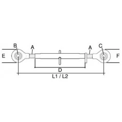 BARRE DE POUSSEE FILETAGE 27 X 3 MM 540/770 MM CAT.2