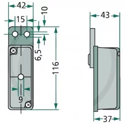 SIDE LIGHT (WITH RUBBER SUPPORT)