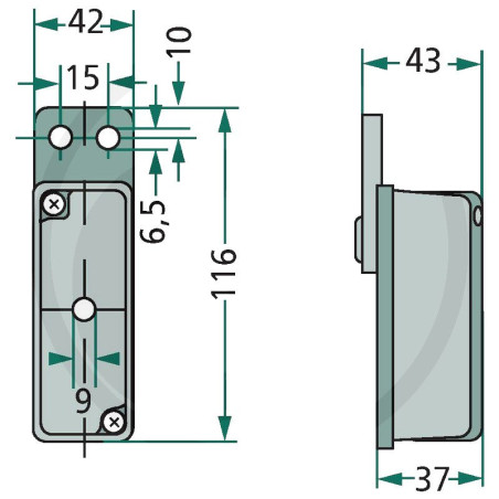 SIDE LIGHT (WITH RUBBER SUPPORT)