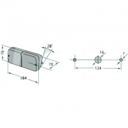 FEU DE POSITION ET CLOGNOTANT ( GAUCHE )