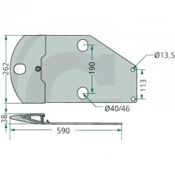 PATIN POUR FAUCHEUSE A DISQUES KRONE