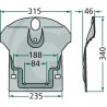 PATIN POUR FAUCHEUSE A DISQUES KRONE PATIN POUR FAUCHEUSE A DISQUES KRONE
