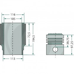 KIT CHEMISE PISTON COMPLET SAME 1000-4AT