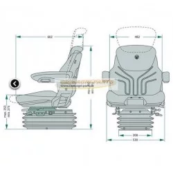 GRAMMER PNEUMATIC SEAT "MAXIMO CONFORT PLUS"