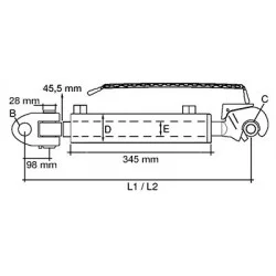 BARRE DE POUSSEE HYDRAULIQUE CAT 4/4