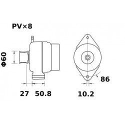 ALTERNATEUR 14V 120A