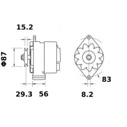 ALTERNATEUR ISKRA / LETRIKA 14V 33A