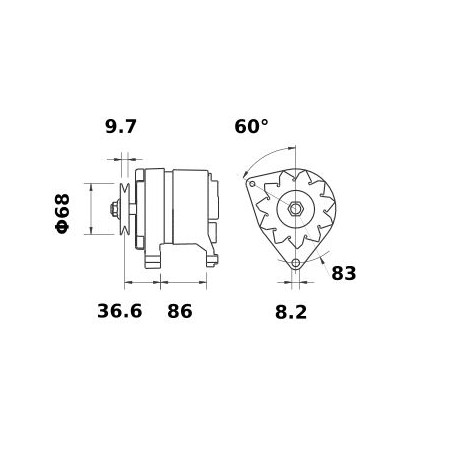 ALTERNADOR 14V 55A