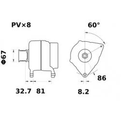 ALTERNADOR 14V 120A