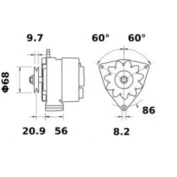ALTERNATEUR 14V 65A 