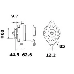 ALTERNATEUR 14V 55A