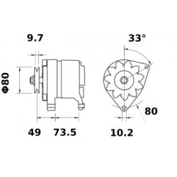 ALTERNADOR 14V 33A