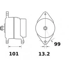 ALTERNATEUR ISKRA 14V 150A AVEC ANTIPOUSSIERE