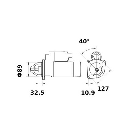 ISKRA STARTER 12V 3,2 KW
