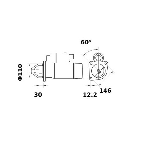 ISKRA STARTER 12V 3KW