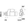 DEMARREUR ISKRA 12V 3KW 11 DENTS