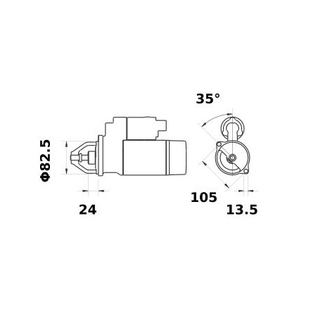 DEMARREUR ISKRA 12V 2.7KW DEMARREUR ISKRA 12V 2.7KW