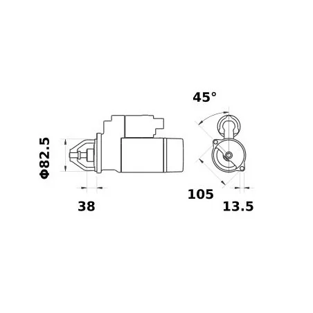 DEMARREUR ISKRA 12V 3.1KW DEMARREUR ISKRA 12V 3.1KW