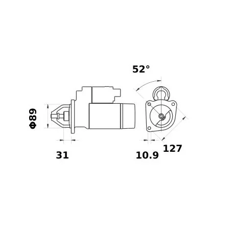 DEMARREUR ISKRA 12V 3.0KW DEMARREUR ISKRA 12V 3.0KW