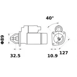 DEMARREUR ISKRA 12V 2.8KW
