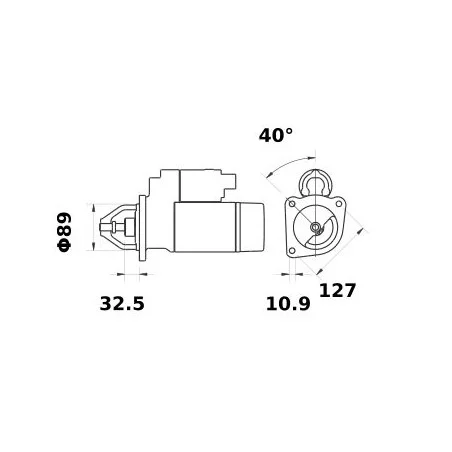 DEMARREUR ISKRA 12V 2.8KW DEMARREUR ISKRA 12V 2.8KW