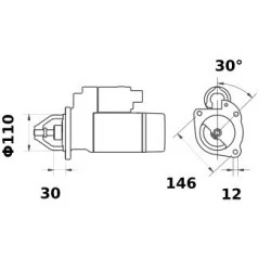 DEMARREUR ISKRA 12V 3KW