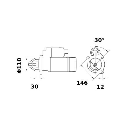 ISKRA STARTER 12V 3KW