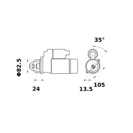 DEMARREUR ISKRA 12V 3KW DEMARREUR ISKRA 12V 3KW