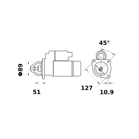 DEMARREUR ISKRA 12V 3.0KW DEMARREUR ISKRA 12V 3.0KW