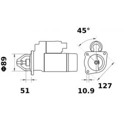 DEMARREUR ISKRA 12V 3.1KW