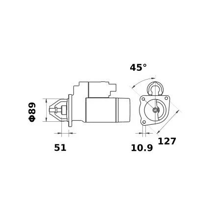 DEMARREUR ISKRA 12V 3.1KW DEMARREUR ISKRA 12V 3.1KW