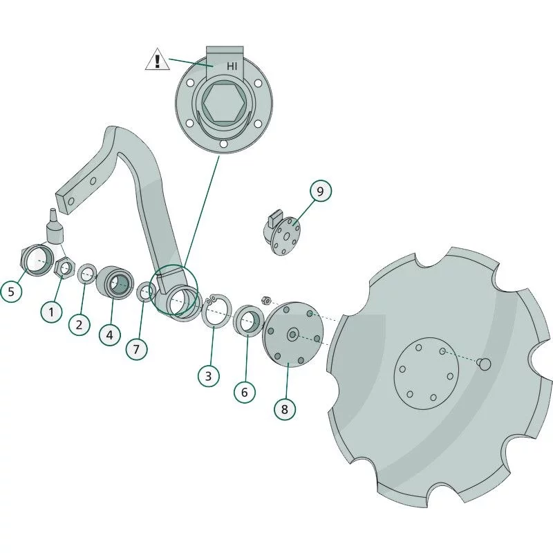 Palier Roulement de disque Lemken Rubin 9 5554501