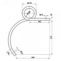 DENT DE CULTIVATEUR GAUCHE 25 x 25