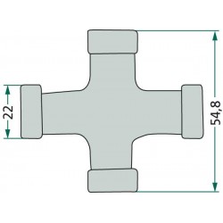 Giunto a U F21 da 22 x 54,8 mm