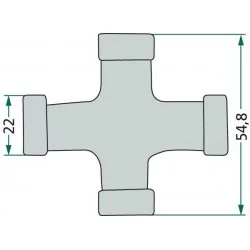 22 X 54,8 MM F21 U-Gelenk