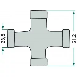 CROISILLON DE CARDAN F22 - F227 23.8 X 61.2 MM