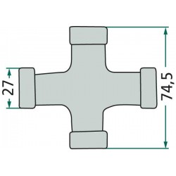 KARDANGELENK F23 - F237 27 X 74,5 MM